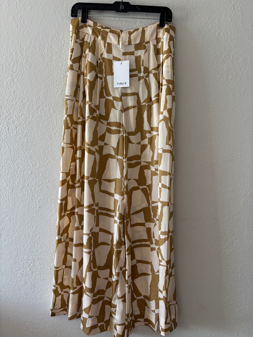 Parker Palazzo Women’s Angie Pants In Lark Brown Size 12 NWT